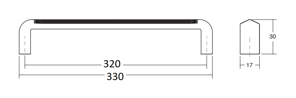 Ручка-скоба LINES 320 мм, материал металл, цвет чёрный матовый, арт. 0459320ZM2 стоимость 1 680 руб.