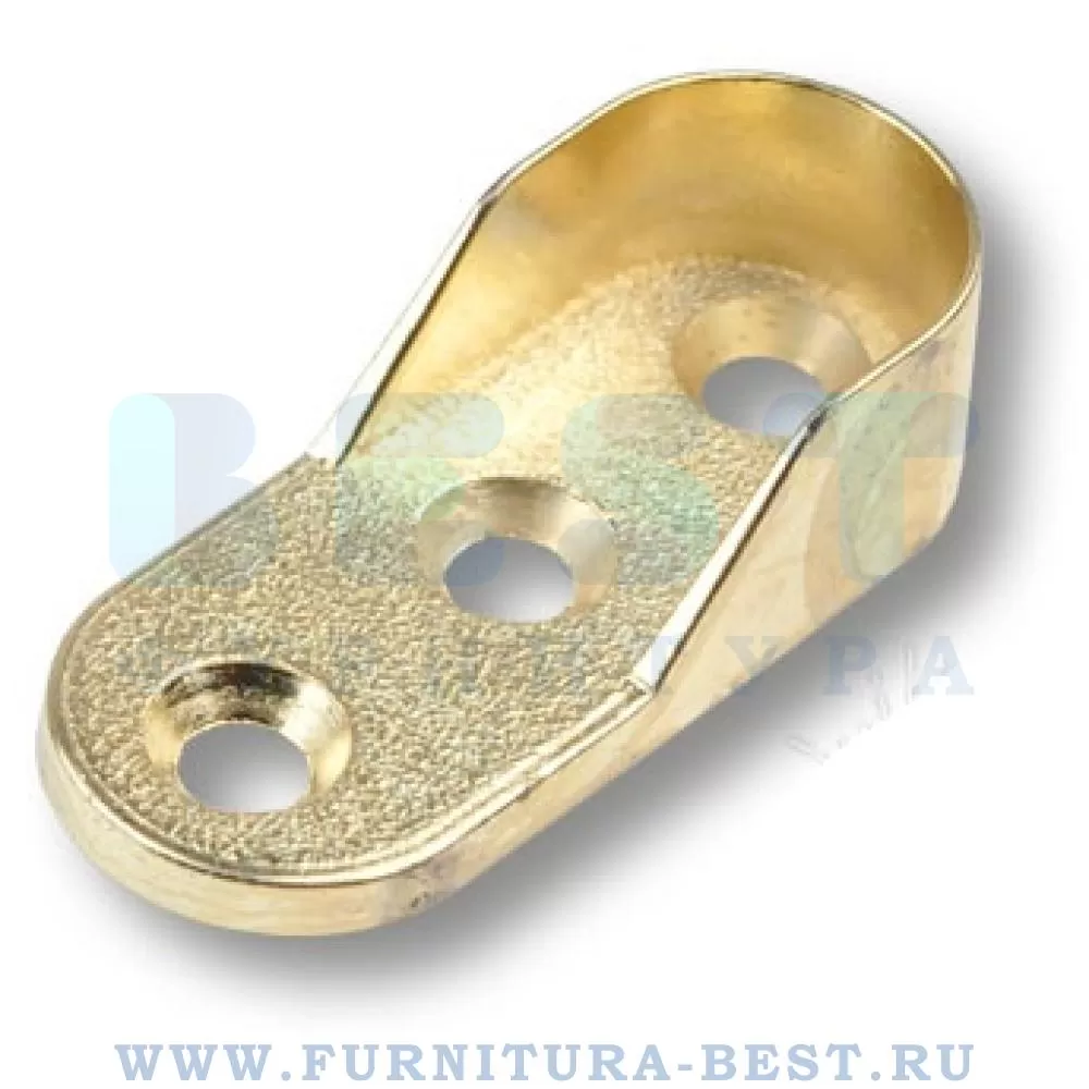 Держатель для штанги боковой овальный, 44*12*18 мм, материал металл, цвет золото, арт. 01562 стоимость 120 руб.