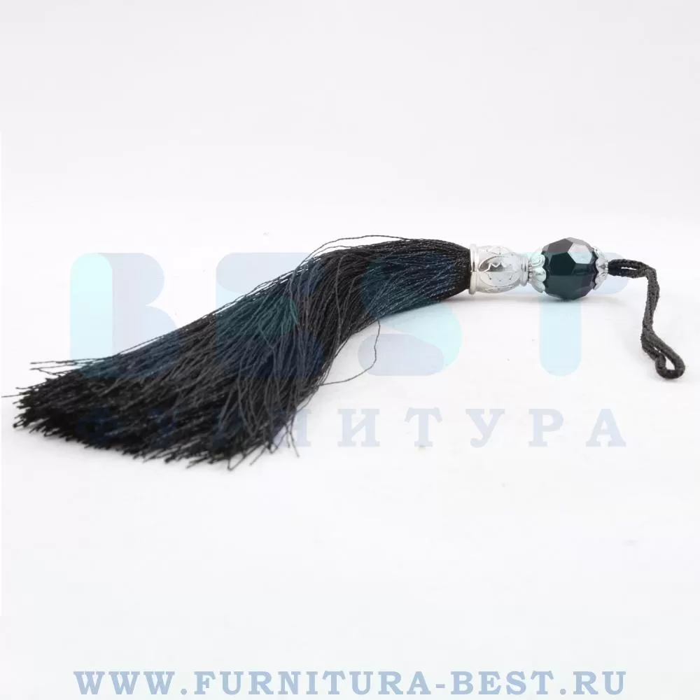 Кисточка для мебельных ручек, 150 мм, цвет черный, арт. TASSEL-10-BLACK стоимость 150 руб.