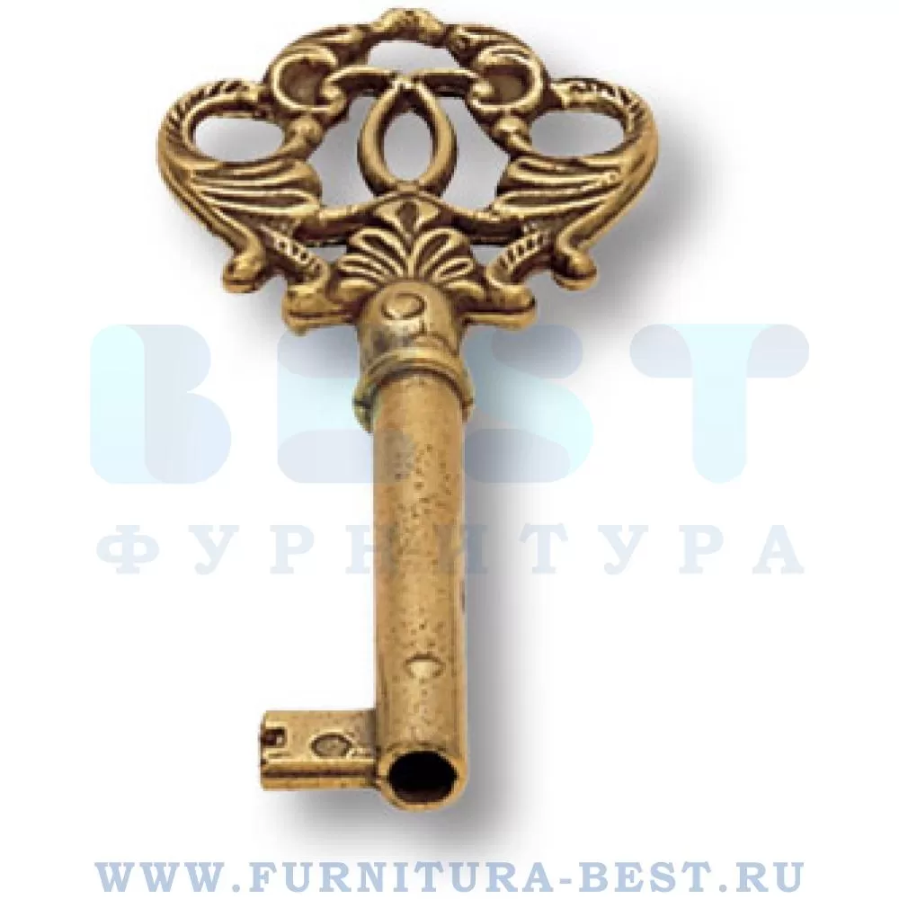 Ключ, 72*30 мм, материал цамак, цвет cтарая бронза, арт. 6135.0035.002 стоимость 190 руб.