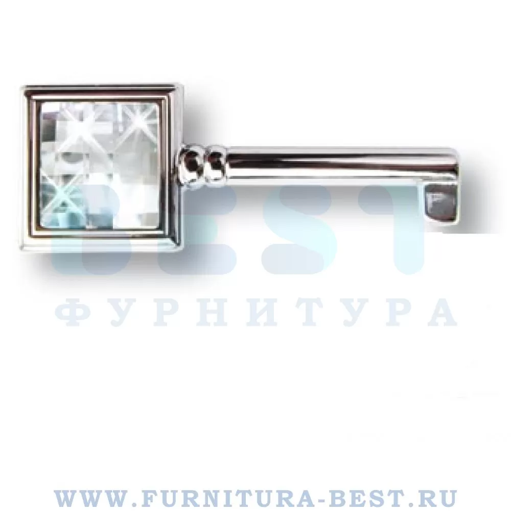 Ключ, 80/42*26*26 мм, материал цамак, цвет глянцевый хром с кристаллом swarovski, арт. 15.511.42.SWA.07 стоимость 3 765 руб.