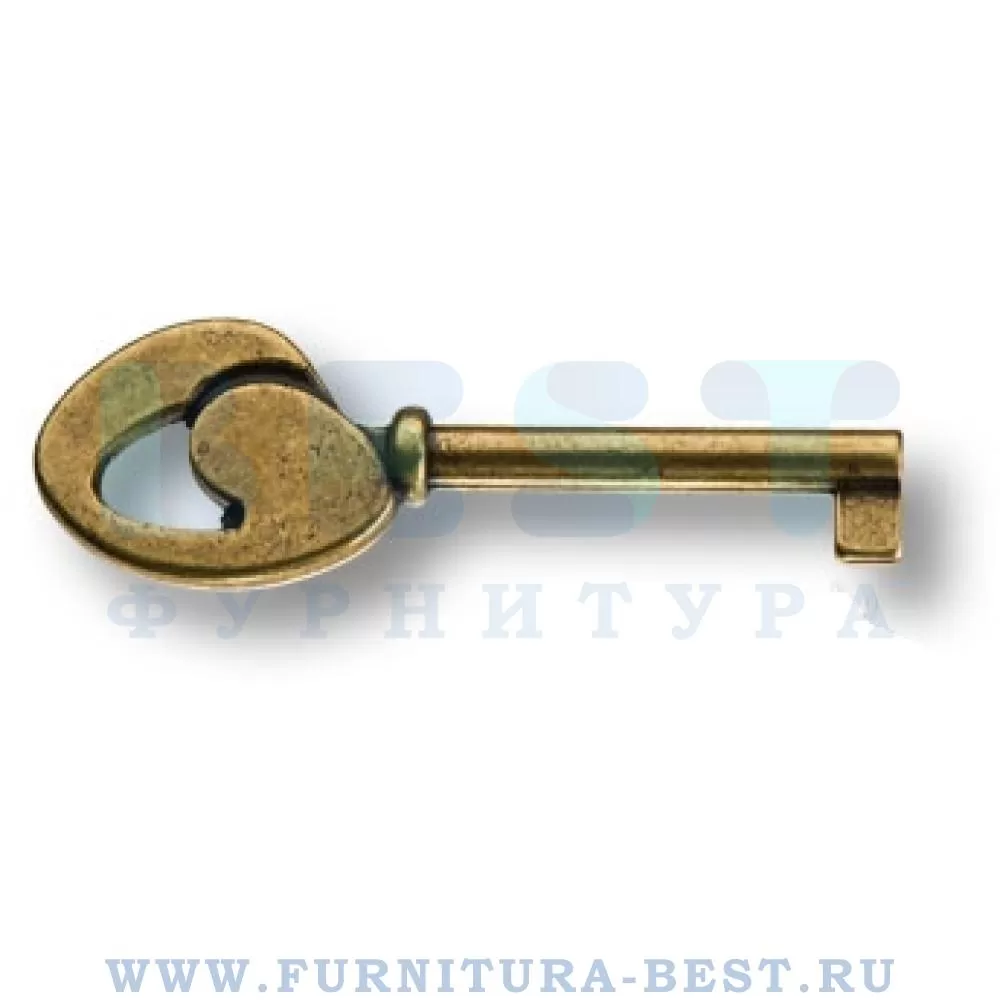Ключ мебельный, 84/46*27 мм, материал цамак, цвет античная бронза, арт. 15.531.46.12 стоимость 240 руб.