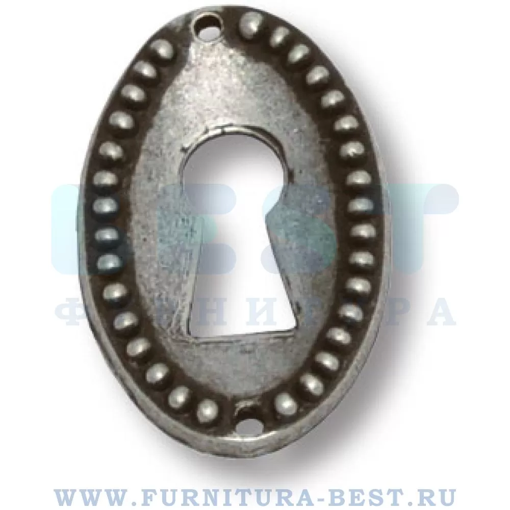 Ключевина, 34*21 мм, материал цамак, цвет старое серебро, арт. 6110.0034.016 стоимость 120 руб.