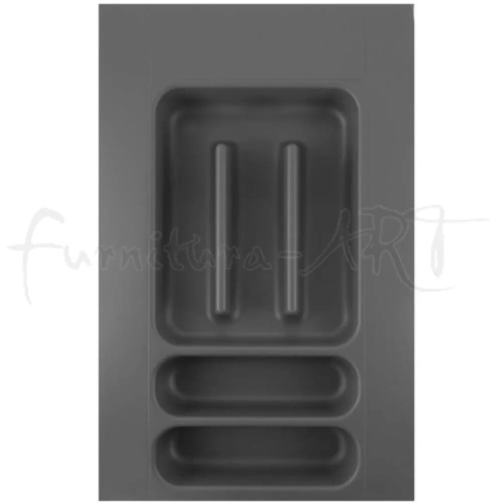 Лоток кухонный для столовых приборов для ящика c фасадом 300 мм, 490*310*50 мм, материал пластик, цвет серый базальт, арт. R130SC9710 стоимость 925 руб.