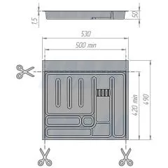 Лоток кухонный R160SC9740 Ёмкости для столовых приборов
