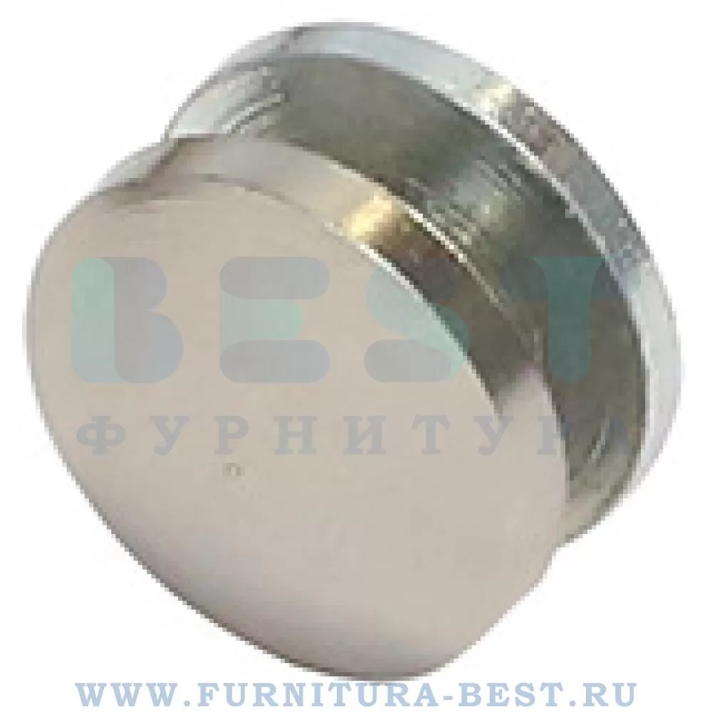 Накладка для стекла 4-6мм, для защелки Push-Latch M, d=15*10 мм, материал металл, цвет никель, арт. 11.0641 стоимость 50 руб.