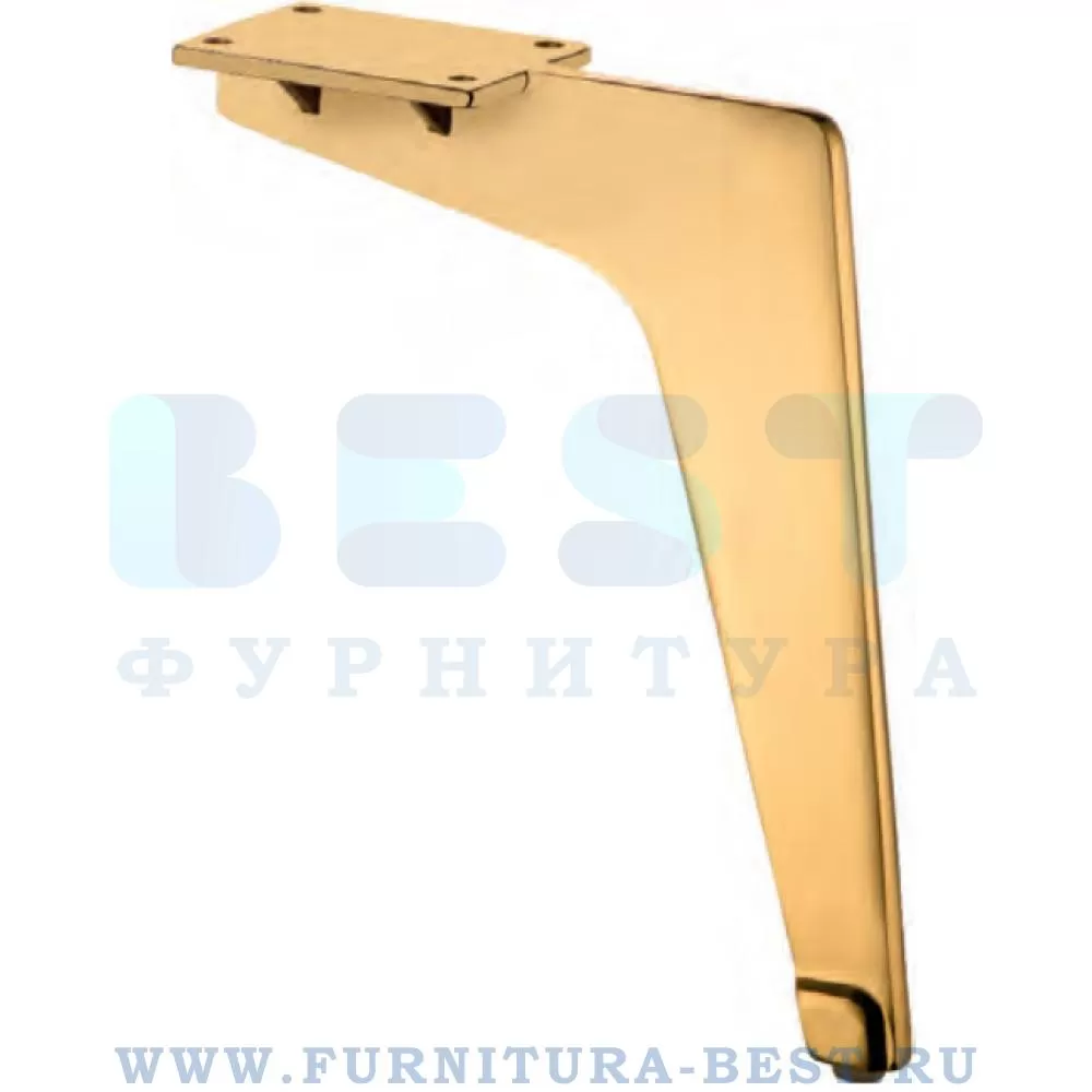 Ножка для мебели Milano, 170*57*200 мм, материал металл, цвет глянцевое золото, арт. 1330 0200 GOLD стоимость 1 925 руб.