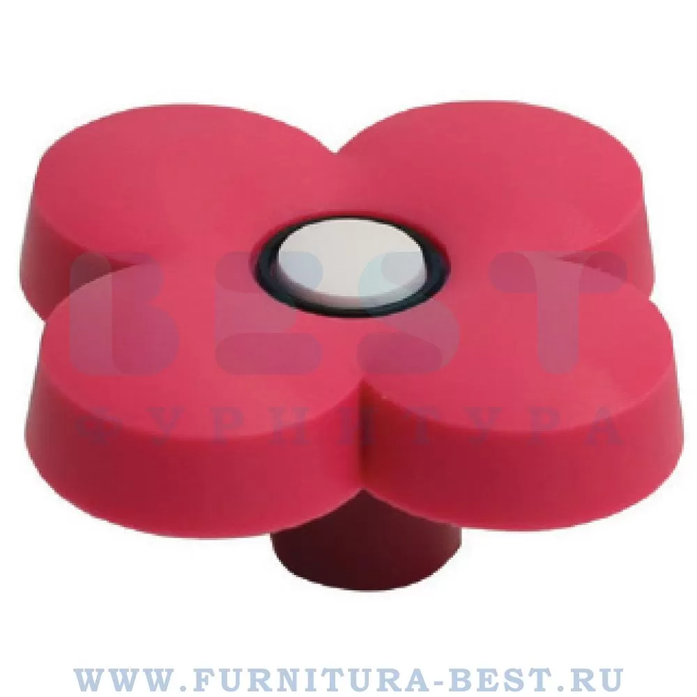 Ручка-кнопка, 41*41*23 мм, материал каучук, цвет розовый, арт. MC 003.P стоимость 105 руб.