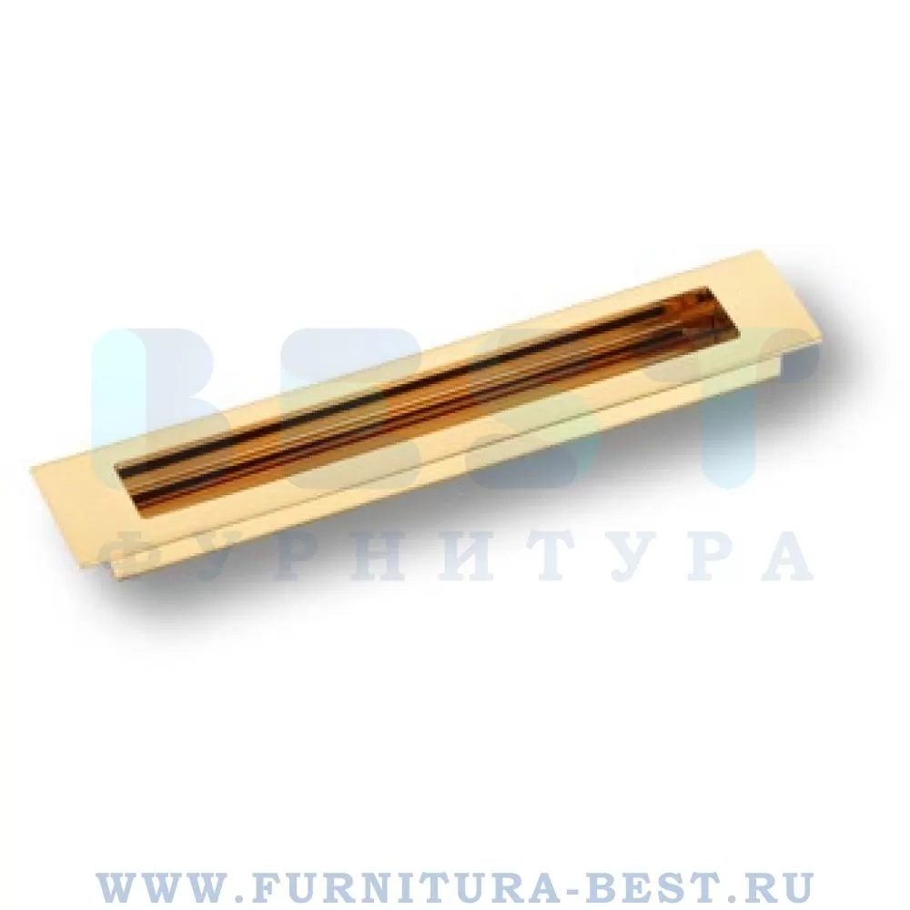 Ручка-врезная 160 мм, материал цамак, цвет глянцевое золото, арт. 1229 160MP11 стоимость 1 260 руб.